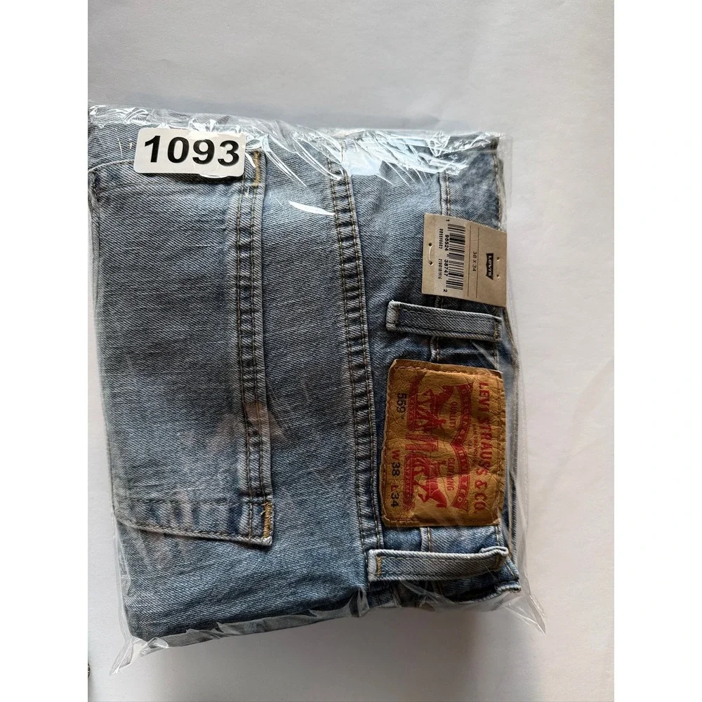 Levi's 559 Relaxed Straight Jeans Mens 38x34 Blue Denim Stretch 00559-0603